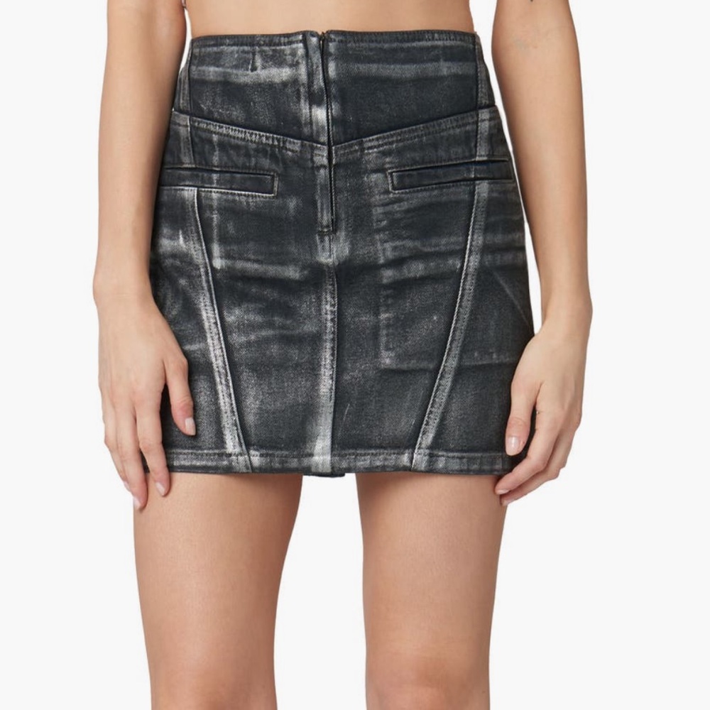 BlankNYC coated denim miniskirt